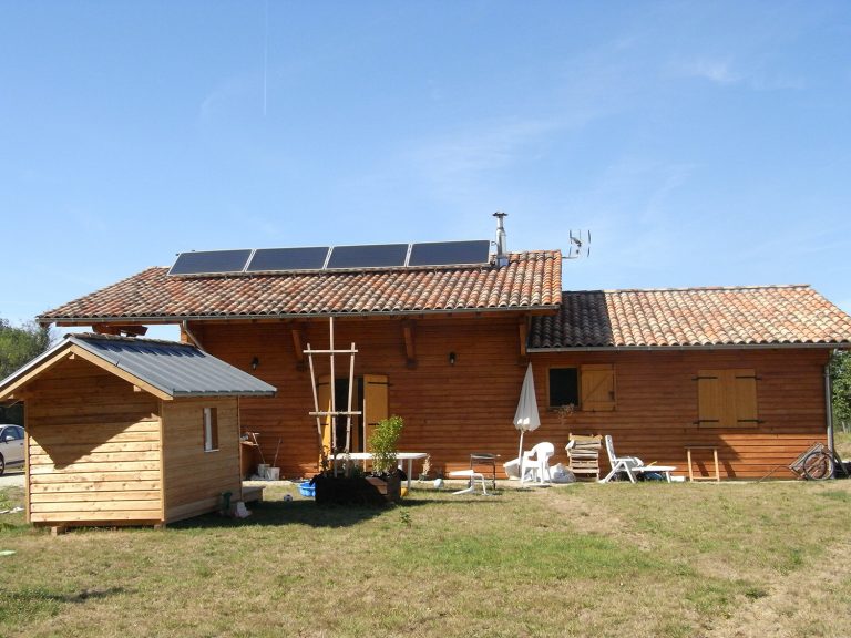 Panneau photovoltaïque Maison Bois